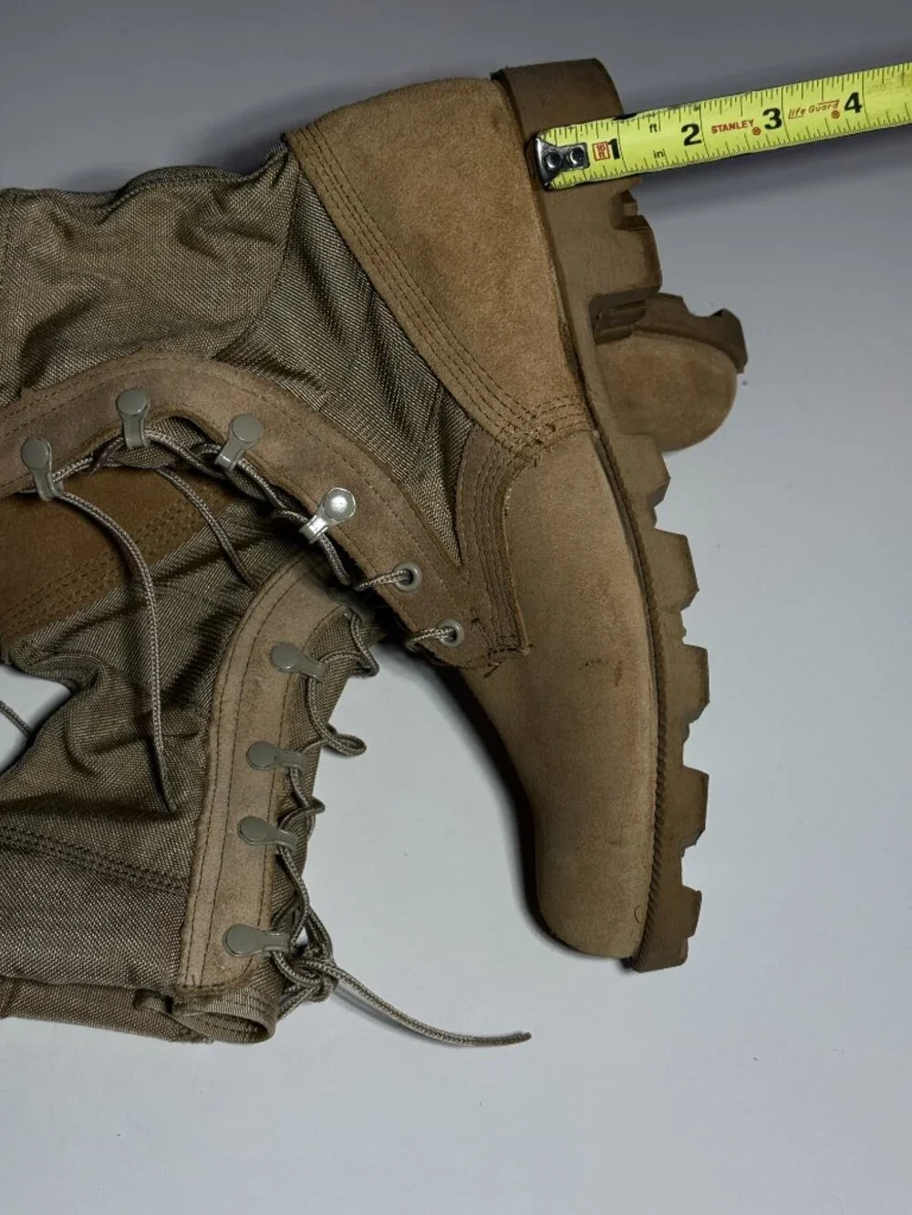 Wellco Hot Weather Combat Army Military Boots 2-5973 Tan Lace Up Size 8 R NEW